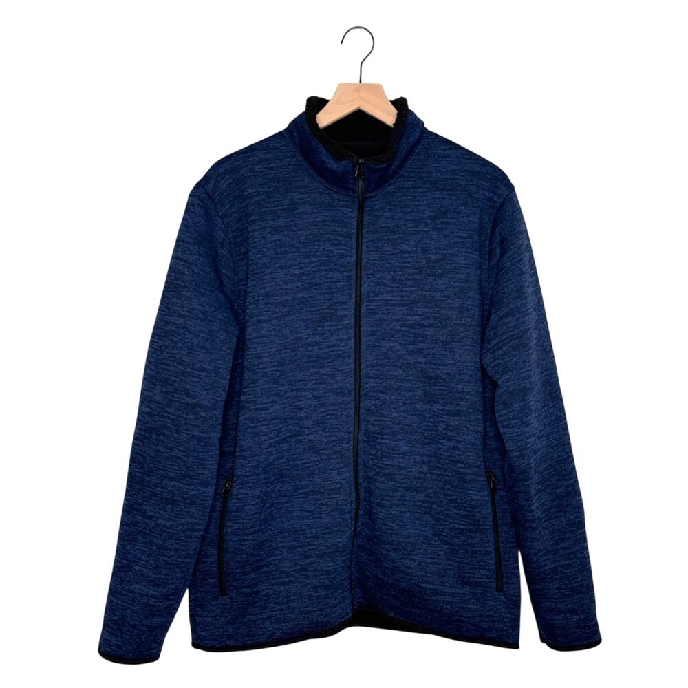 Old Navy Jacket Mens XL Full Zip Sherpa Fleece Long Sleeve Heavyweight Thick